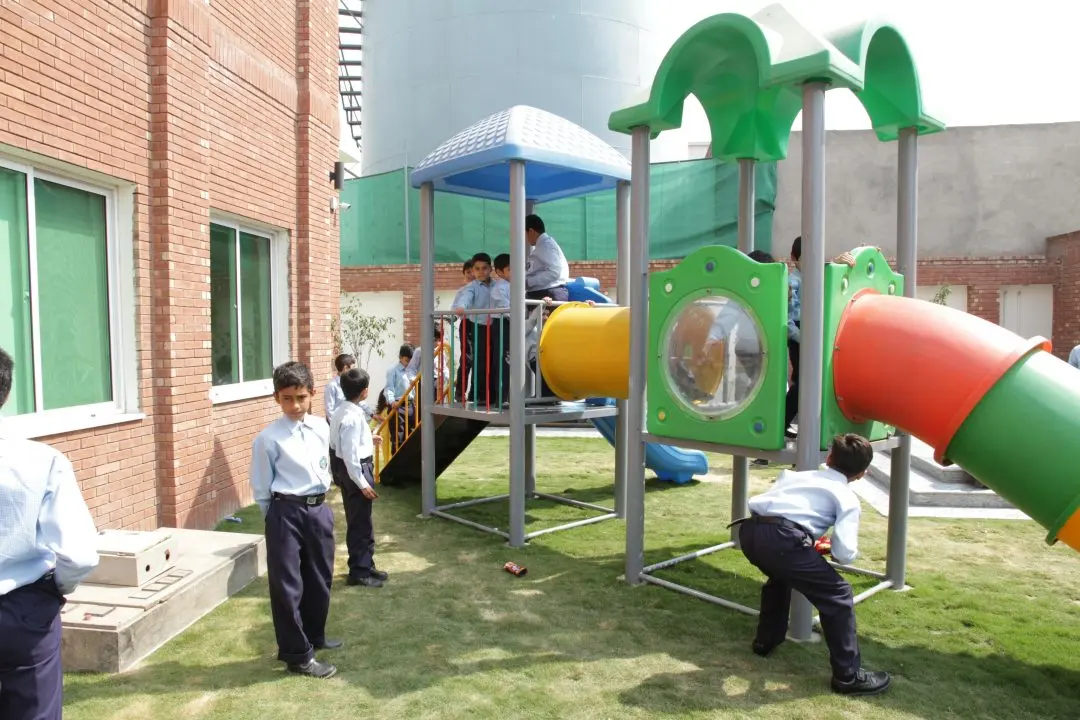 The outdoor play equipment