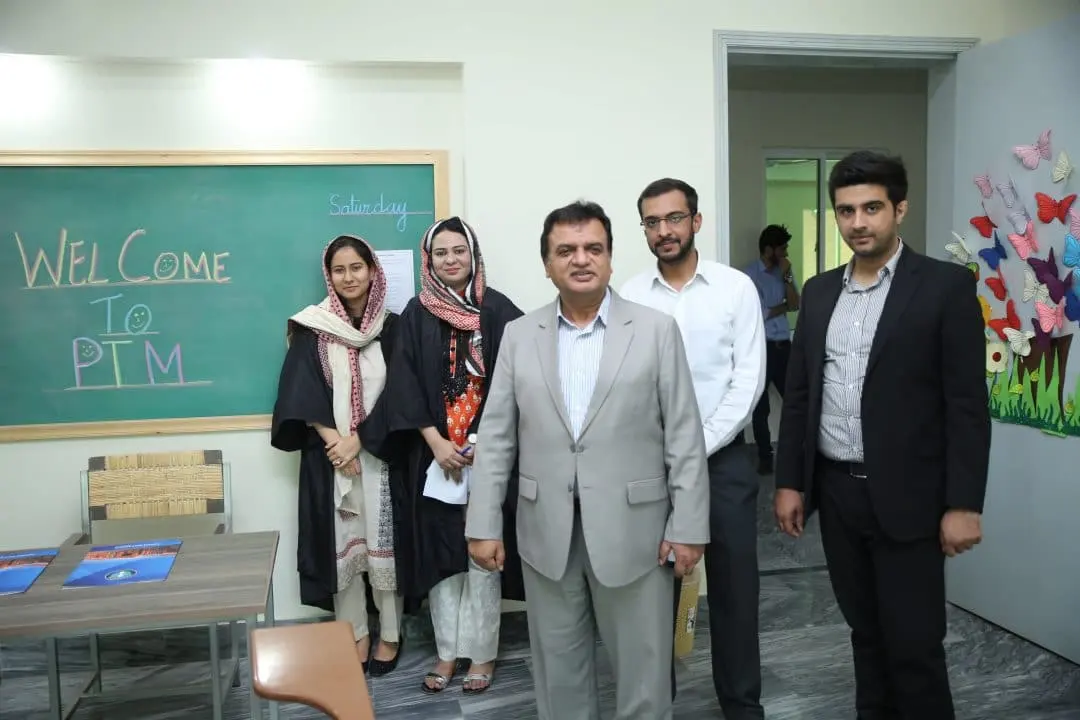 Guests visiting a classroom